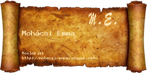 Mohácsi Emma névjegykártya